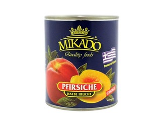 Persiku pusītes Mikado, 825g/485g
