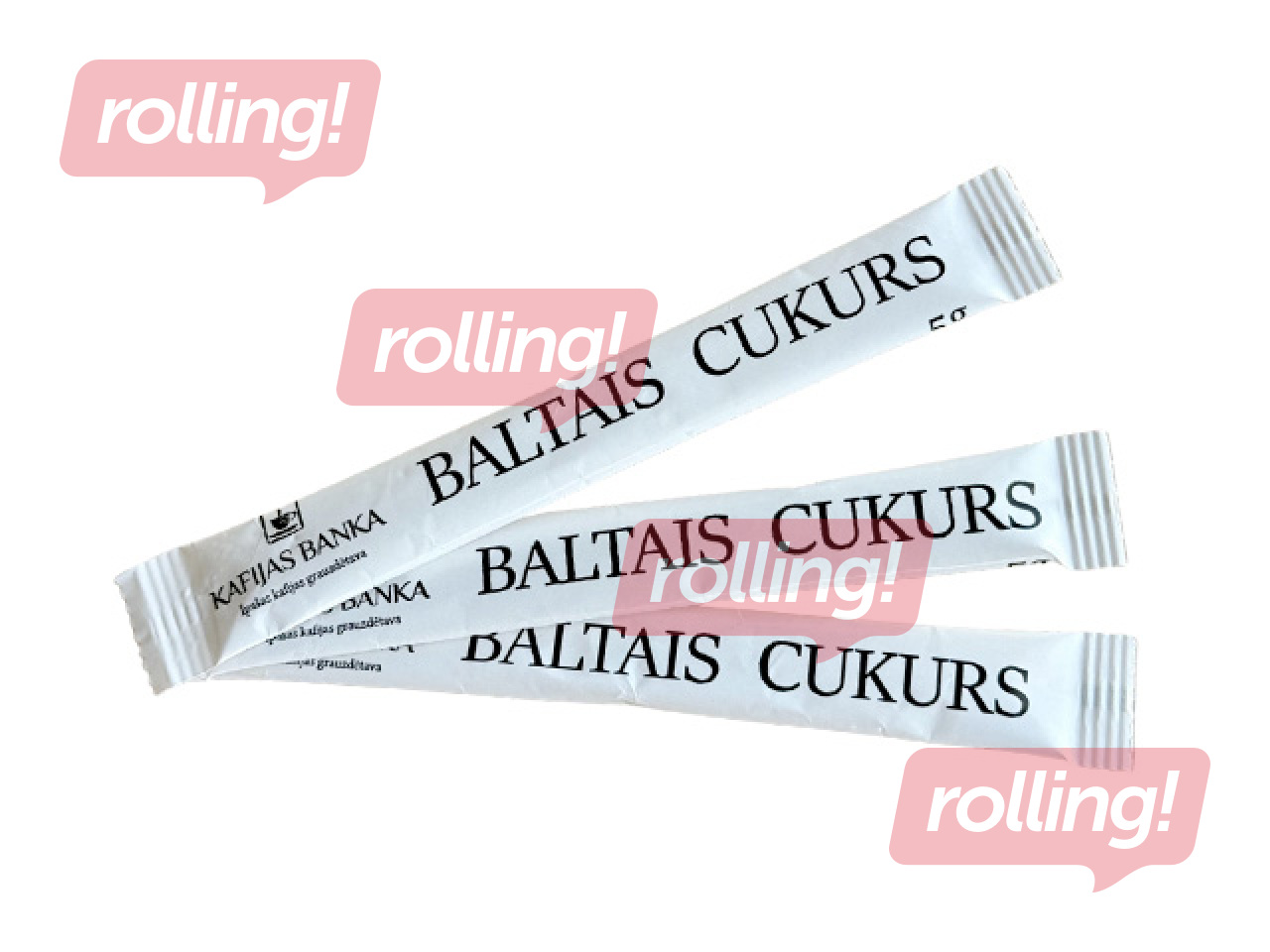 Cukurs baltais standziņās, 400gab x 5g