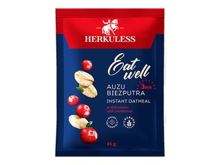 Kaerahelbepuder Herkuless, jõhvikatükkidega, 35 g