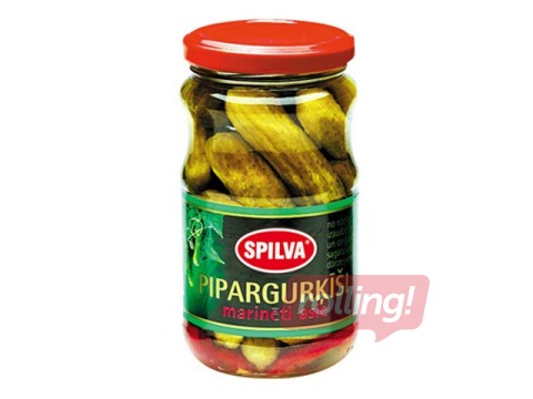 Pipargurķīši marinēti asie (3-6 cm), 370ml