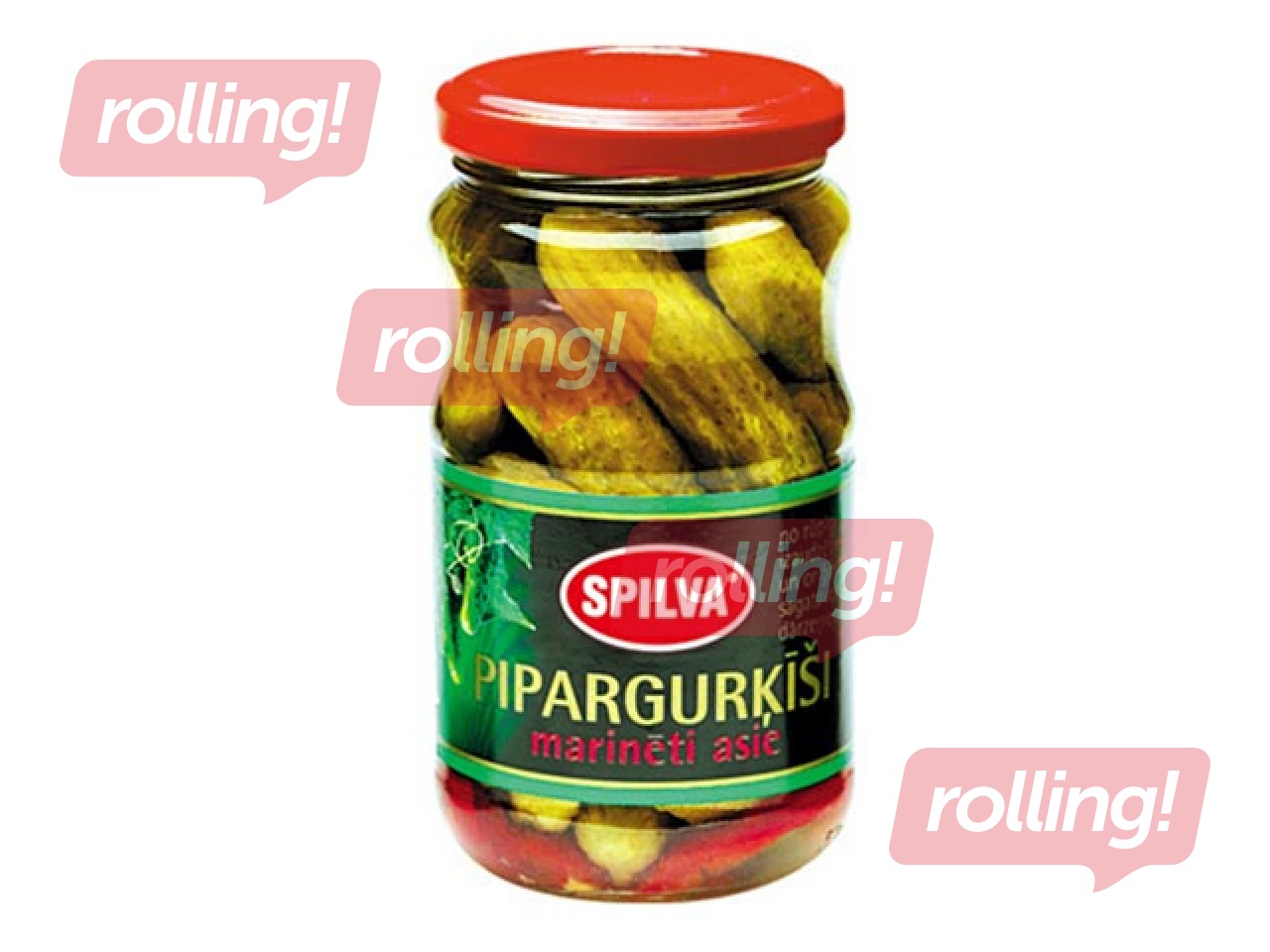 Pipargurķīši marinēti asie (3-6 cm), 370ml