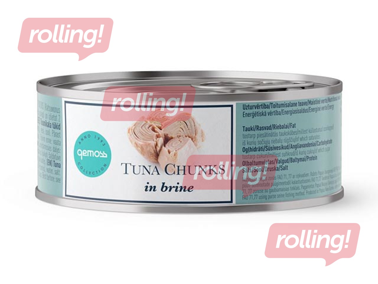 Tunča gabaliņi savā sulā, 185g/130g