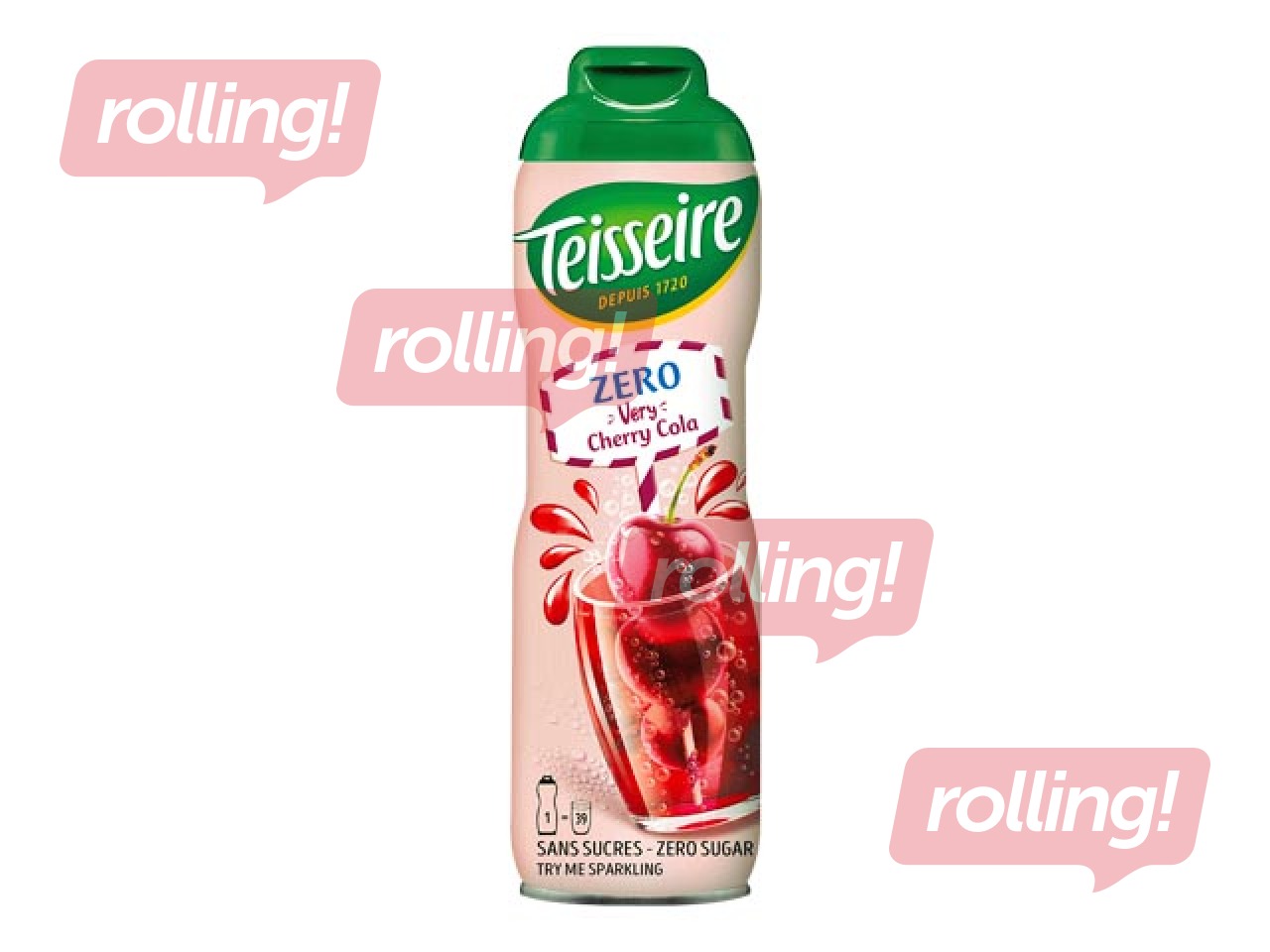 Sīrups Teisseire, ķiršu-kolas, bez cukura, 600ml
