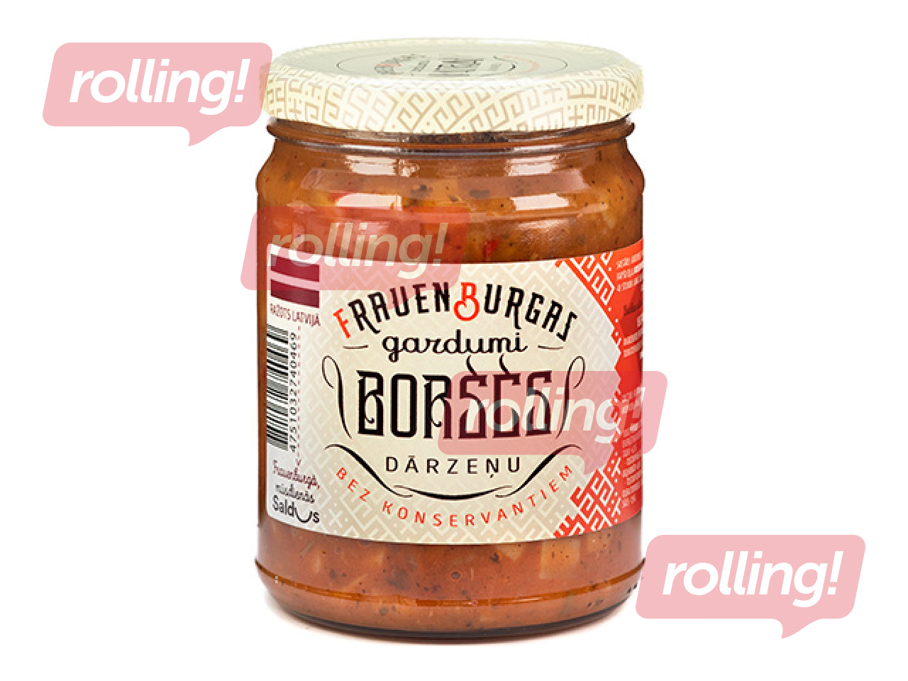 Borščs dārzeņu (bez bietēm), Frauenburgas gardumi, 500g