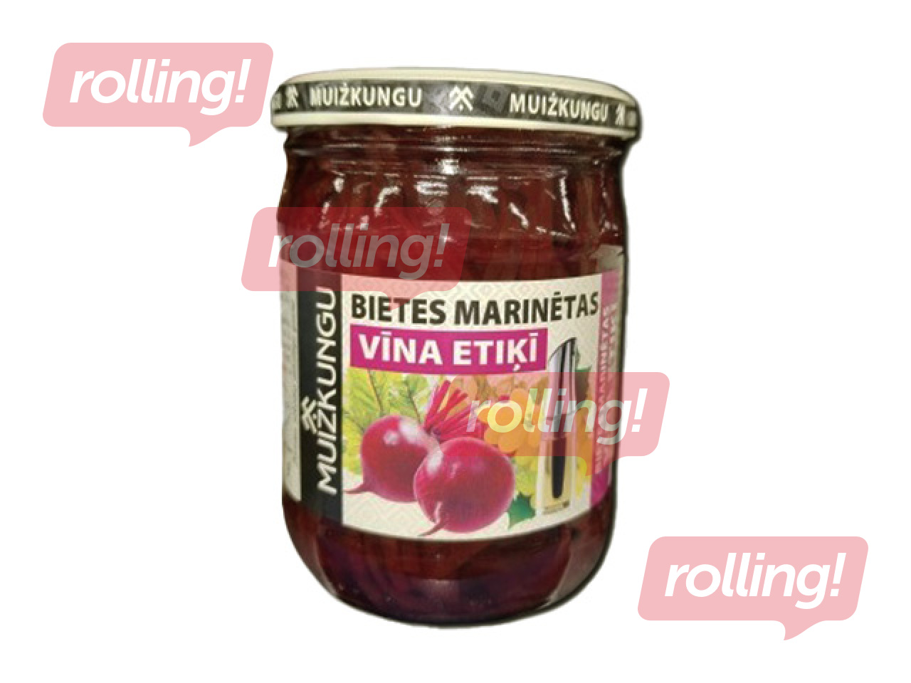 Konservētas bietes, MUIŽKUNGU, marinētas vīna etiķī, 500g