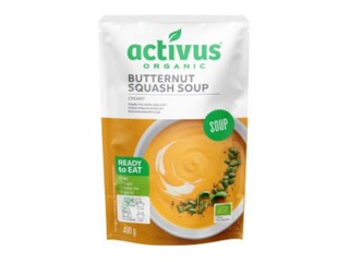 BIO sviesta ķirbju krēmzupa ar saldajiem kartupeļiem Activus Organic, 400g