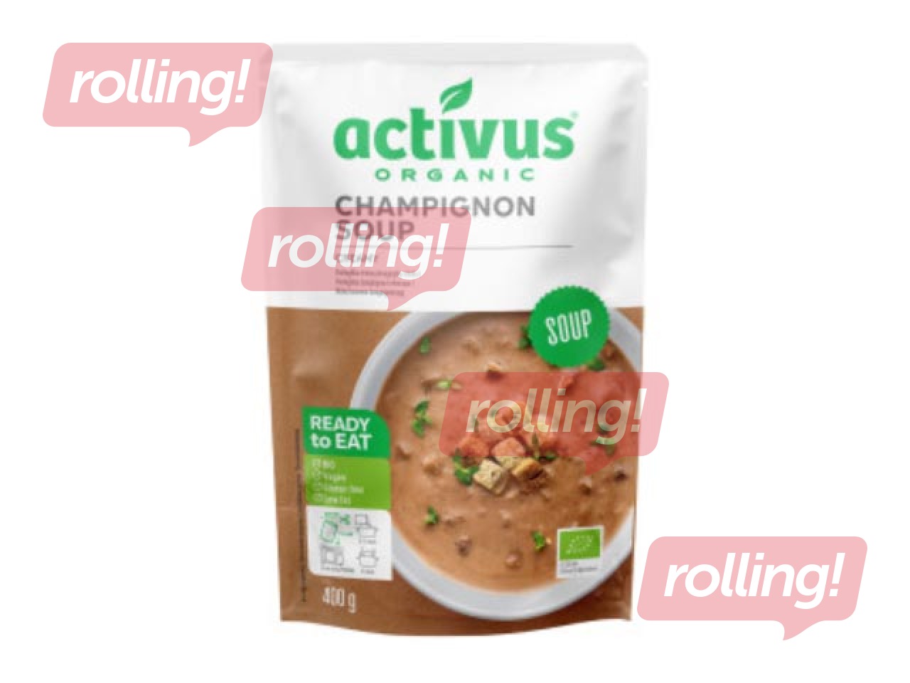 BIO šampinjonu krēmzupa Activus Organic, 400g