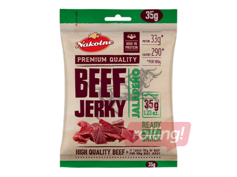 Gaļas uzkoda Beef Jerky, Jalapeno, 35g