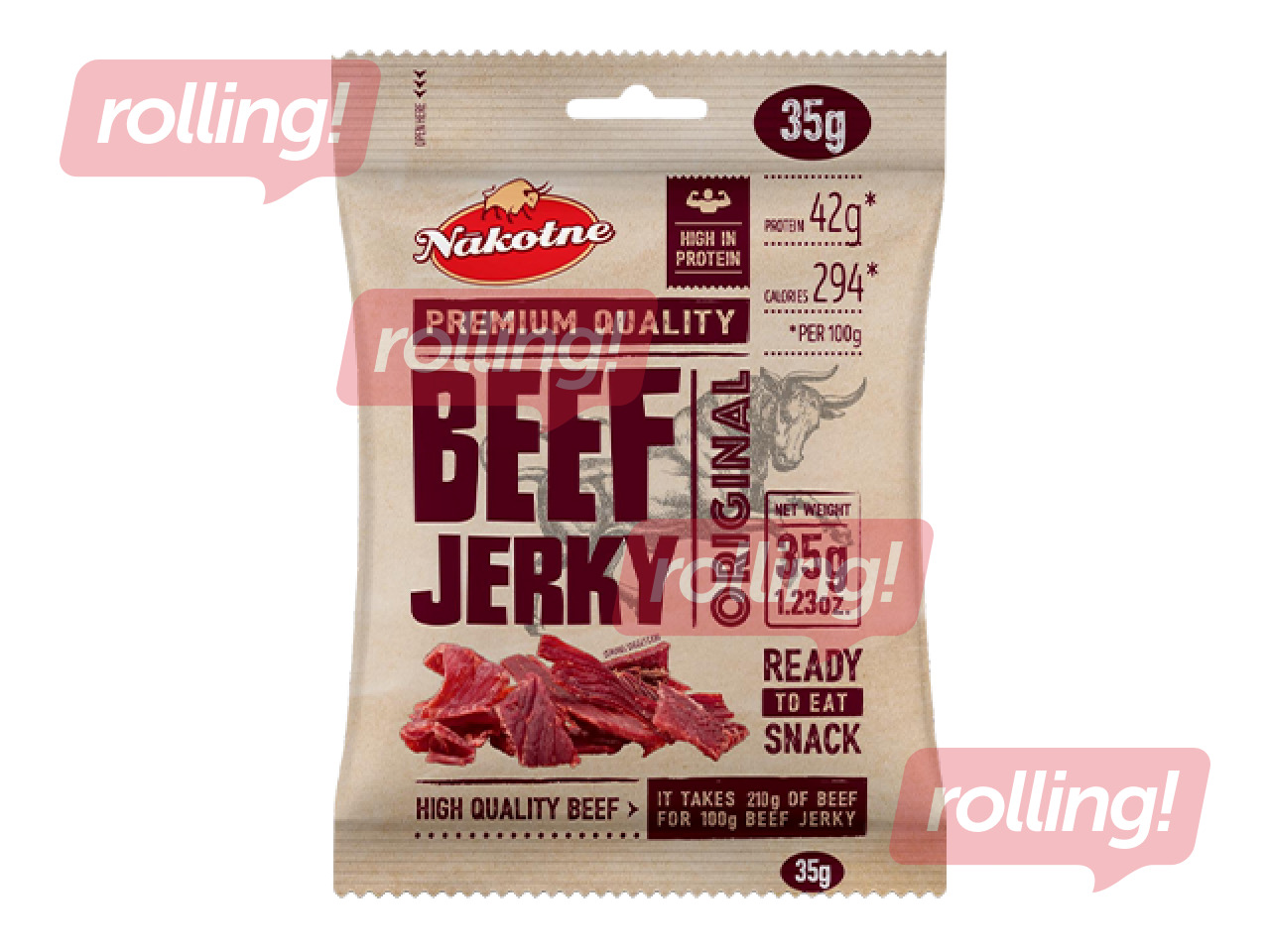 Gaļas uzkoda Beef Jerky, Original, 35g