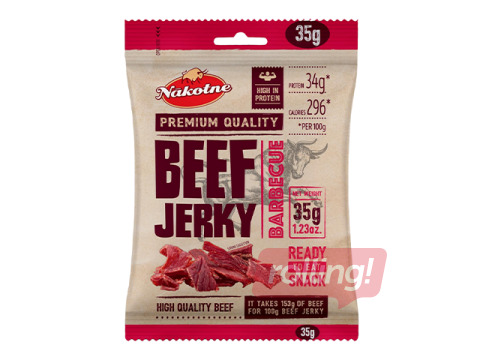 Dried Beef Snack Jerky, BBQ, 35g