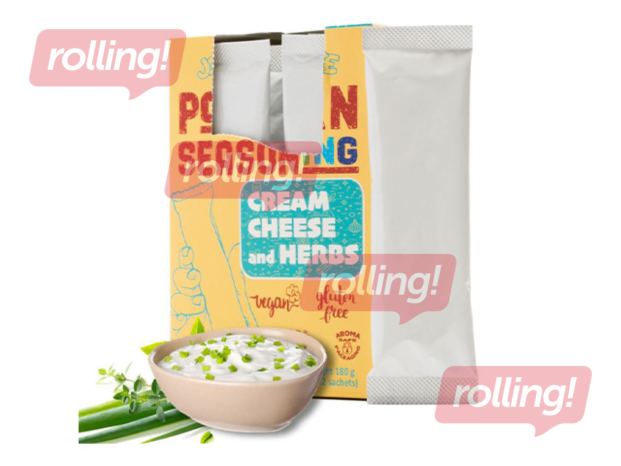 Garšviela popkornam ,Krējuma siers un garšaugi, 12gab x 15g