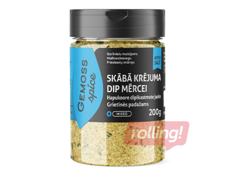Garšvielu maisījums Gemoss spice, skābā krējuma dip mērcēm, ar sāli, 200g