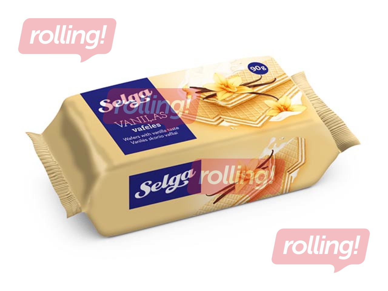 Vafeles Selga ar vaniļas garšu, 90g 