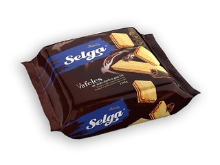 Vafeles Selga ar šokolādes garšu, 90g 