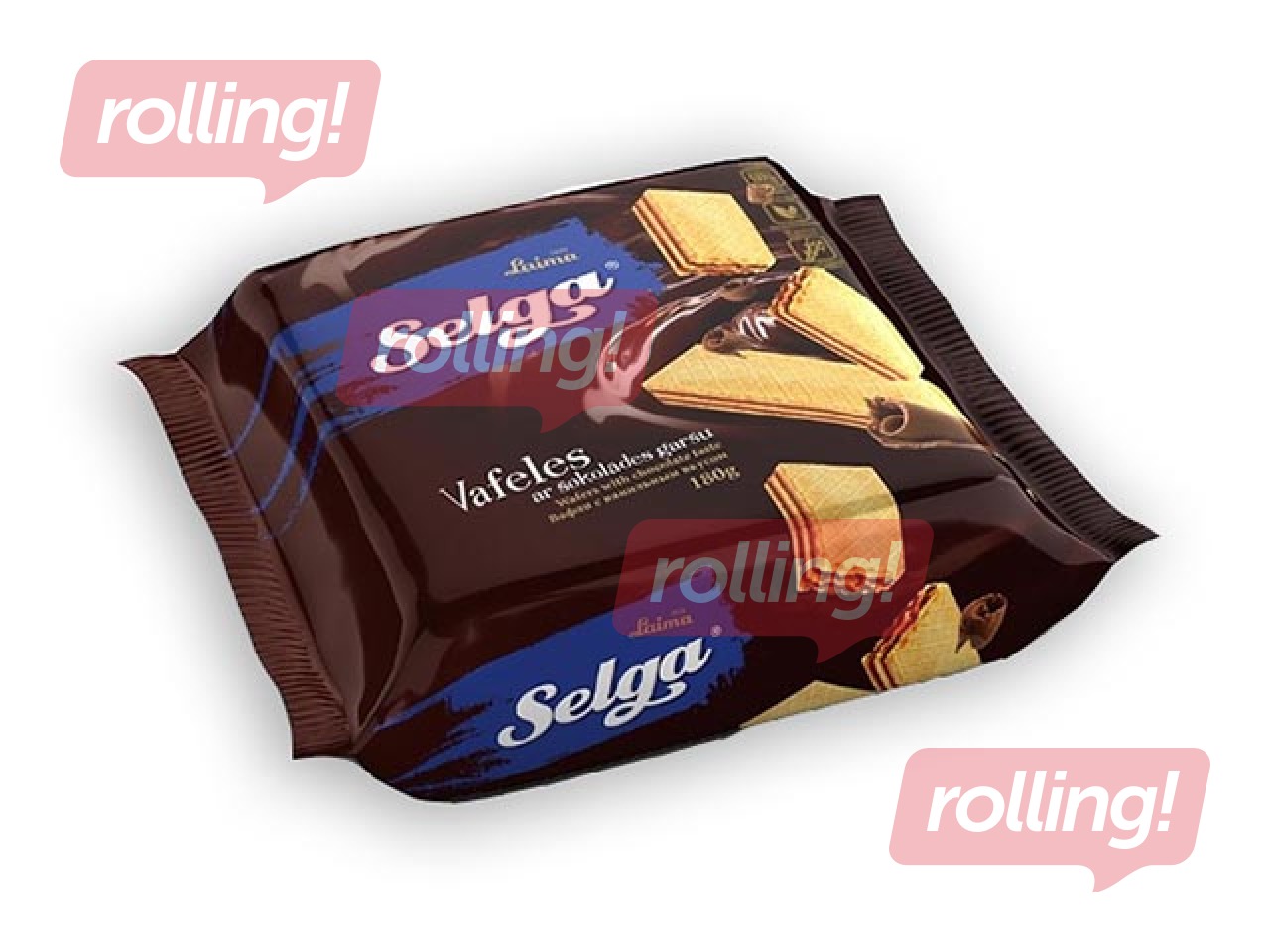 Vafeles Selga ar šokolādes garšu, 90g 