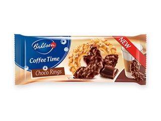 Cepumi Bahlsen Coffee Time riņķīši ar šokolādi, 155g