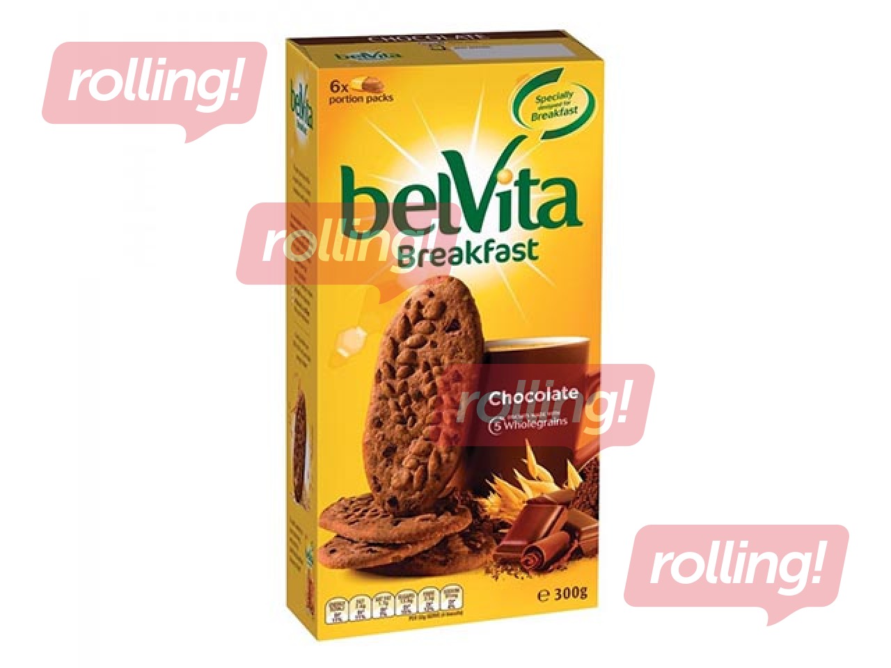 Cepumi Belvita ar šokolādes gabaliņiem, 300g