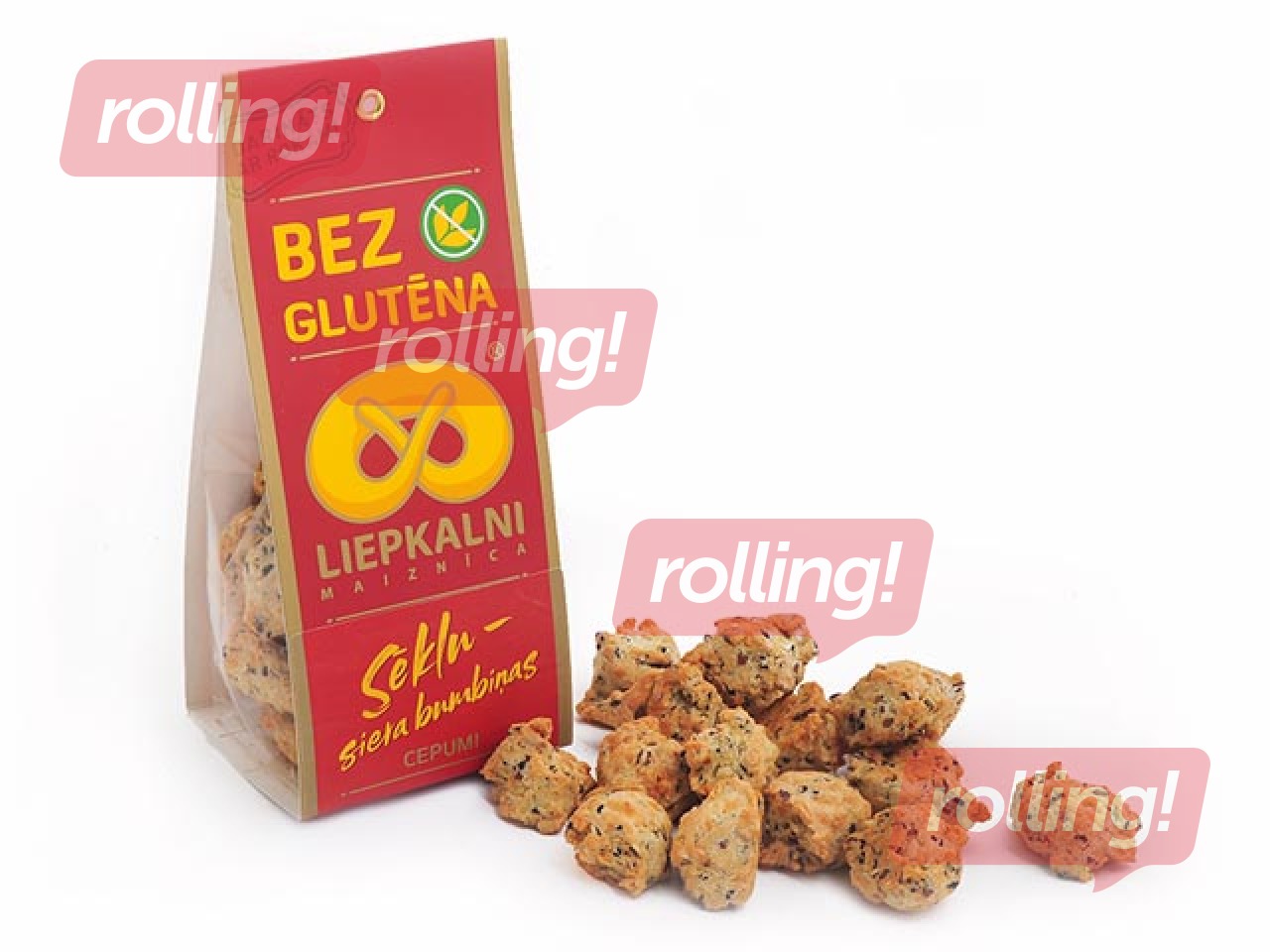 Bezglutēna cepumi Liepkalni sēklu-siera bumbiņas, 120g