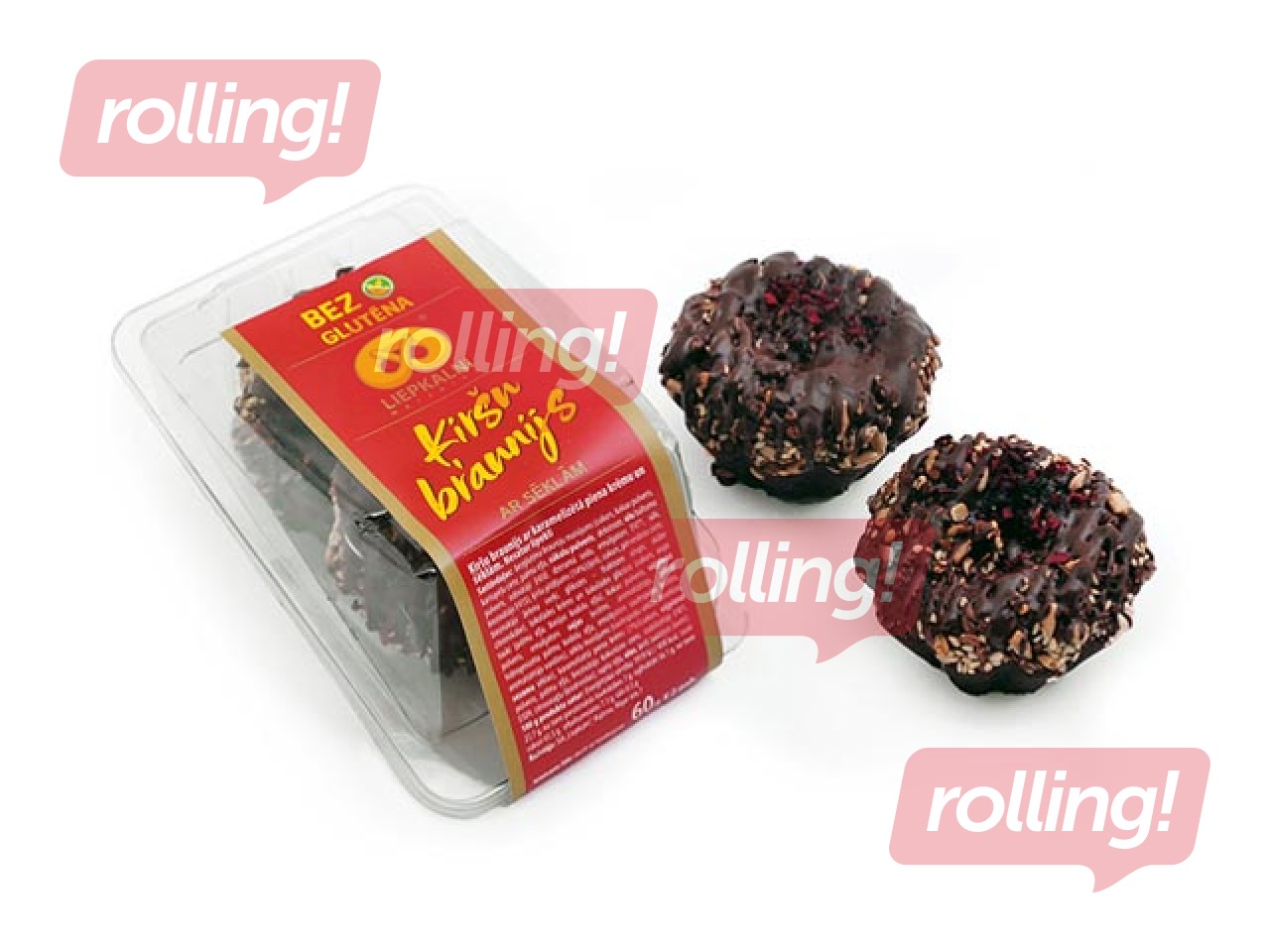 Braunijs bezglutēna ķiršu ar karamelizētā piena krēmu un sēklām Liepkalni, 120g