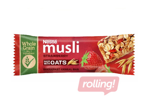 Batoniņš Nestle, musli ar zemeņēm, 35g