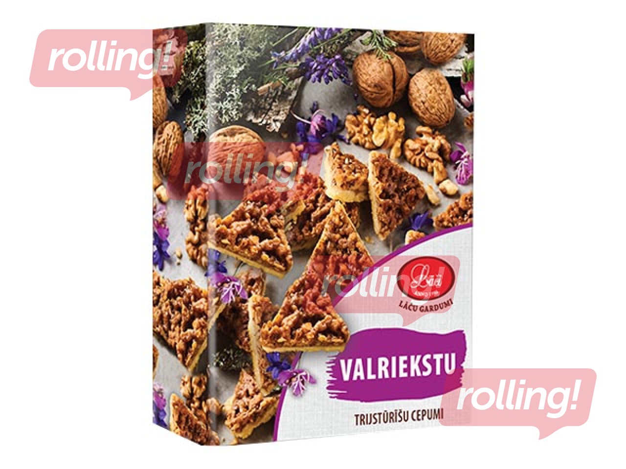 Kolmnurksed pähkliküpsised Lāči, 220 g.