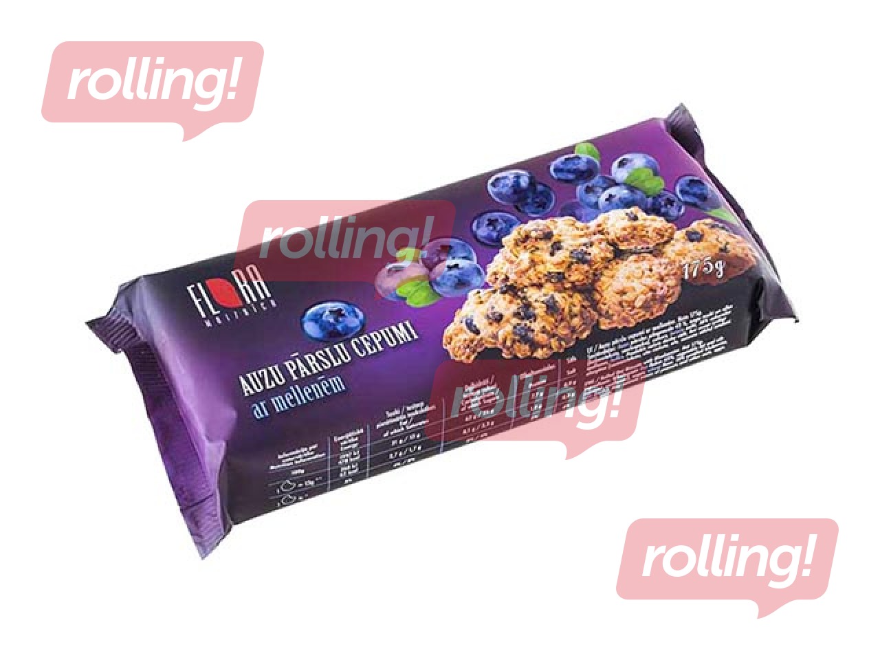 Biscuits oat Flora with blueberries, 175 g