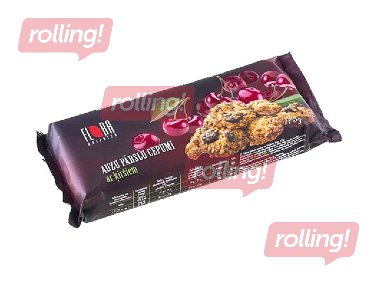 Cepumi Flora, auzu ar ķiršiem, 175g