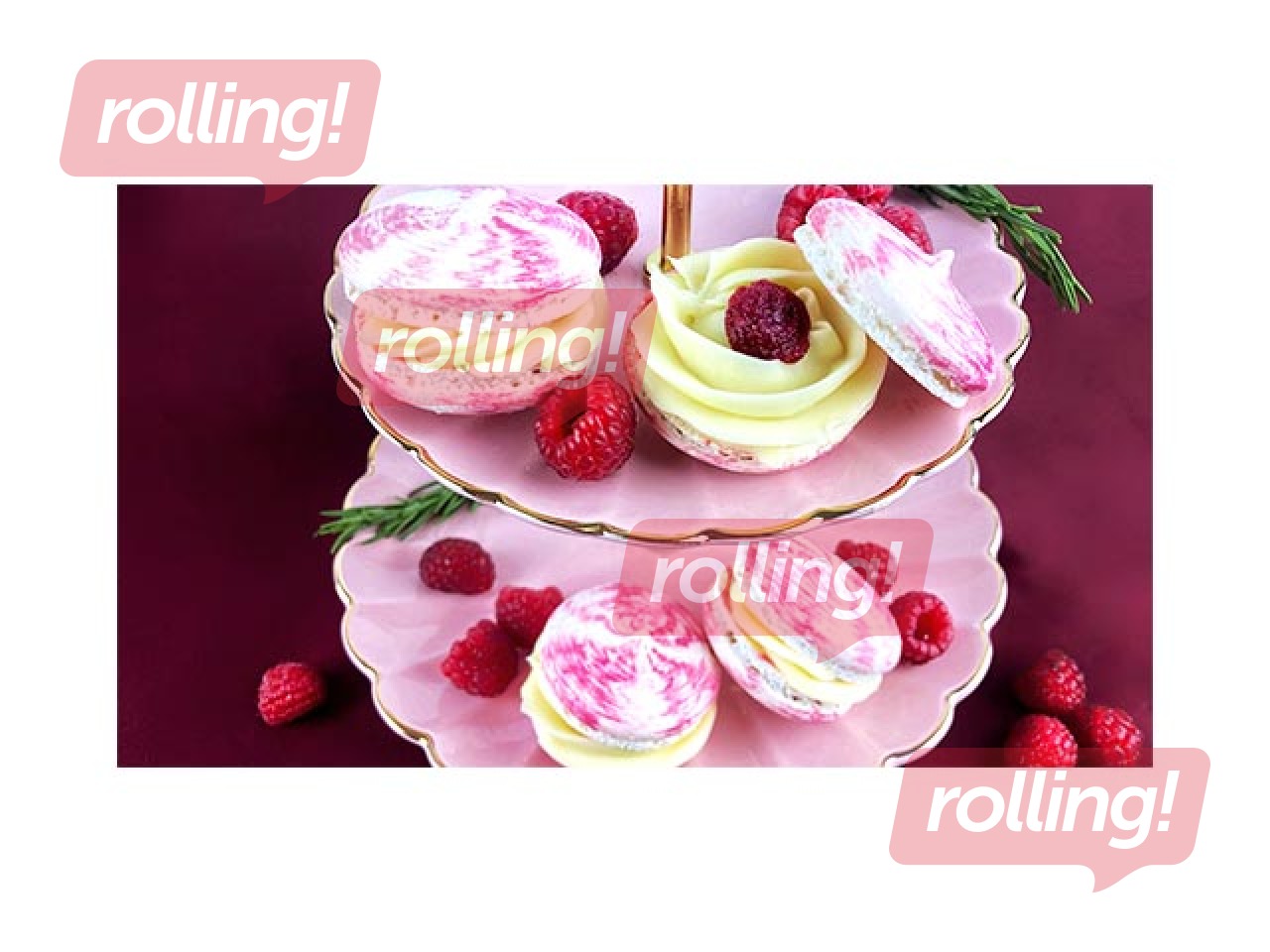 Vaarika juustukoogi makroonid, Sala, 6 tk