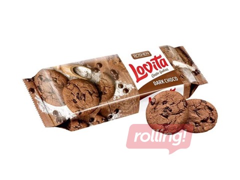 Cepumi Roshen Lovita ar tumšās šokolādes gabaliņiem, 150g