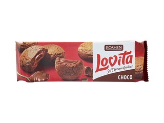 Biscuits Lovita Soft with cocoa cream filling, Roshen, 127g