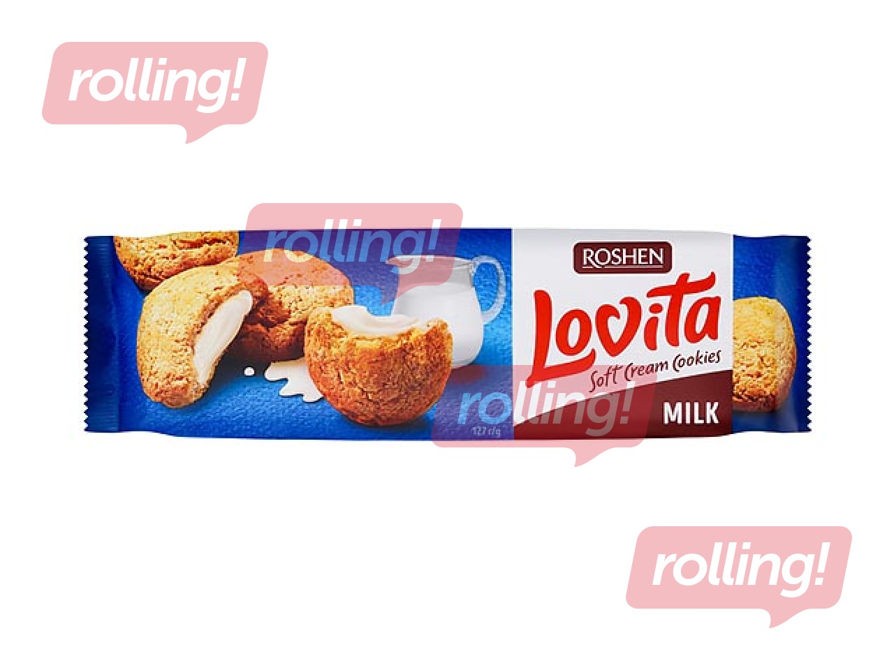 Cepumi Roshen Lovita Soft ar piena krēma pildijumu, 127g