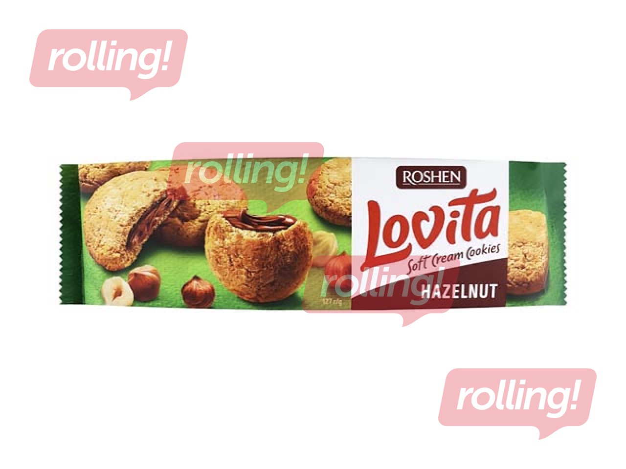 Cepumi Roshen Lovita Soft ar lazdu riekrstu krēma pildijumu, 127g