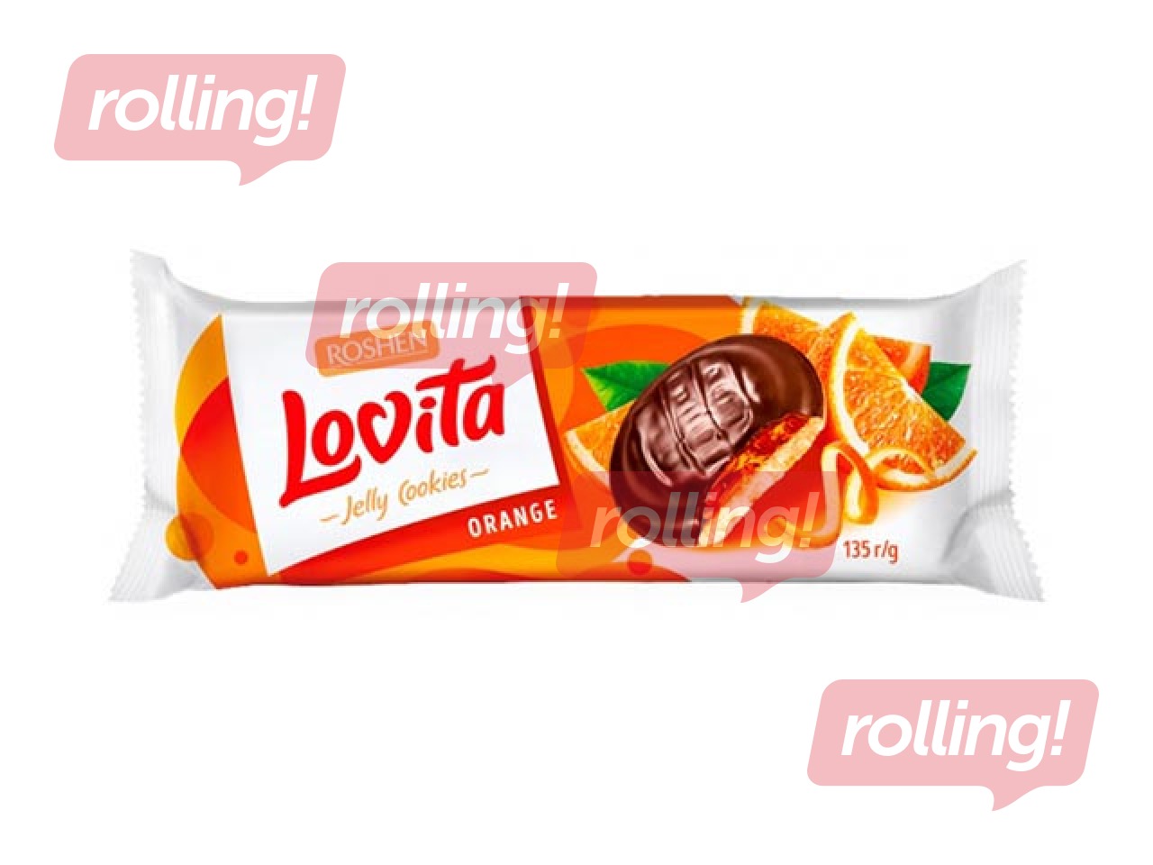 Печенье Lovita с апельсиновым желе, Roshen, 135 г