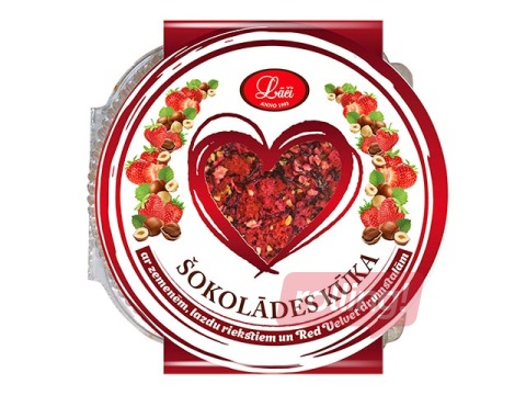 Шоколадный торт с клубникой и орехами, Lāči, 500г