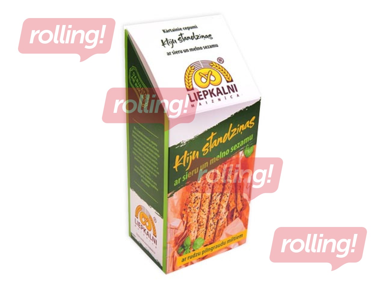 Cepumi Liepkalni, kliju standziņas ar sieru un melno sezamu, 100g