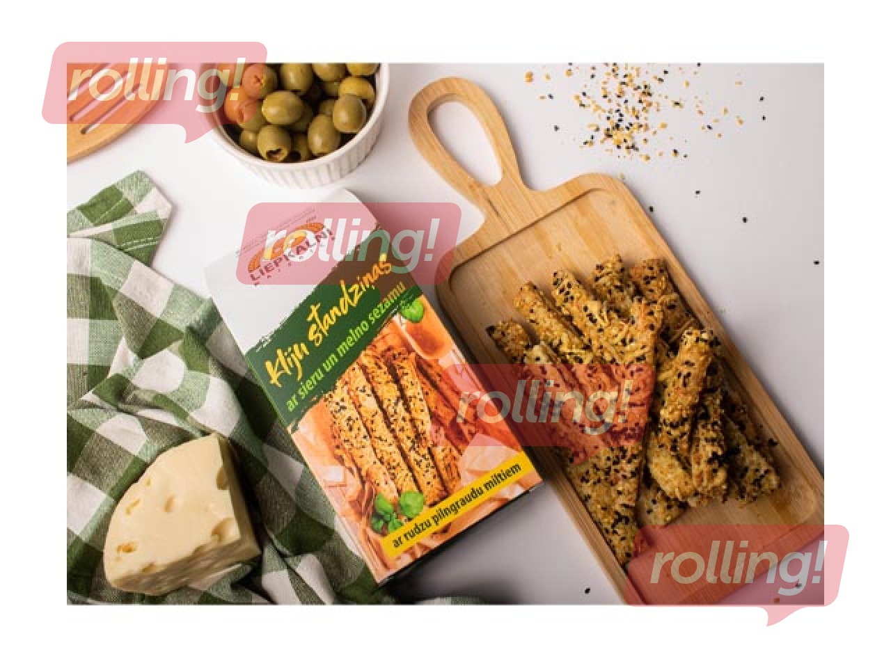 Cepumi Liepkalni, kliju standziņas ar sieru un melno sezamu, 100g