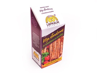 Cookies Bran sticks with tomatoes and basil, Liepkalni, 100g