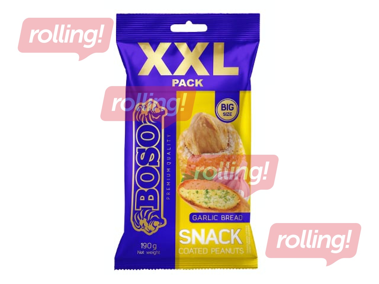 Zemesrieksti apvalkā Boso XXL ar ķiploku garšu, 190g