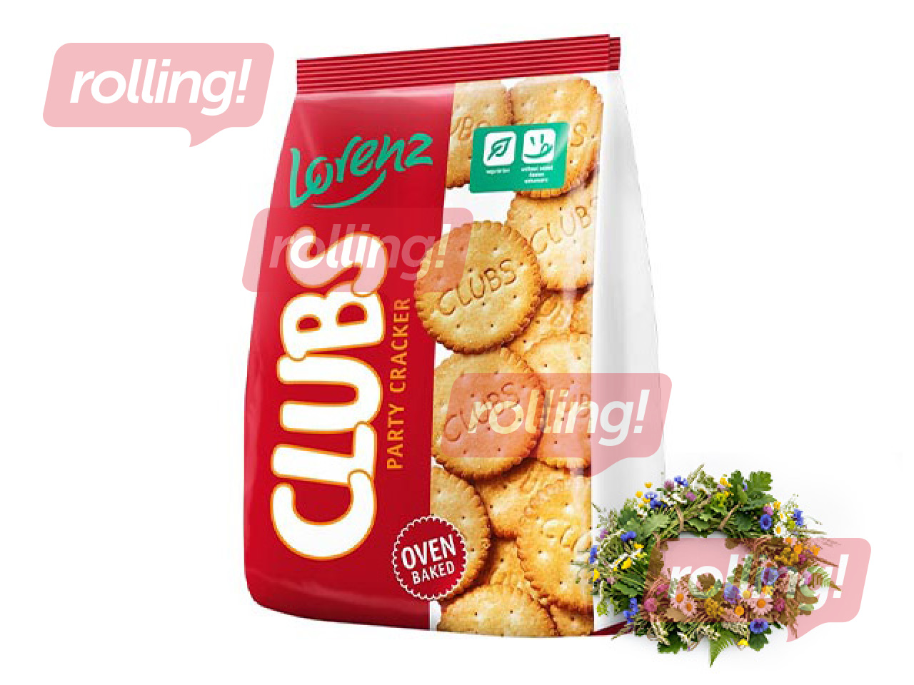 Krekeri Lorenz, Party Clubs, sālīti, 150g +Līgo dāvana!