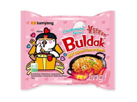 Nuudlid vürtsika kana ja carbonara maitsega Samyang Buldak, 130g