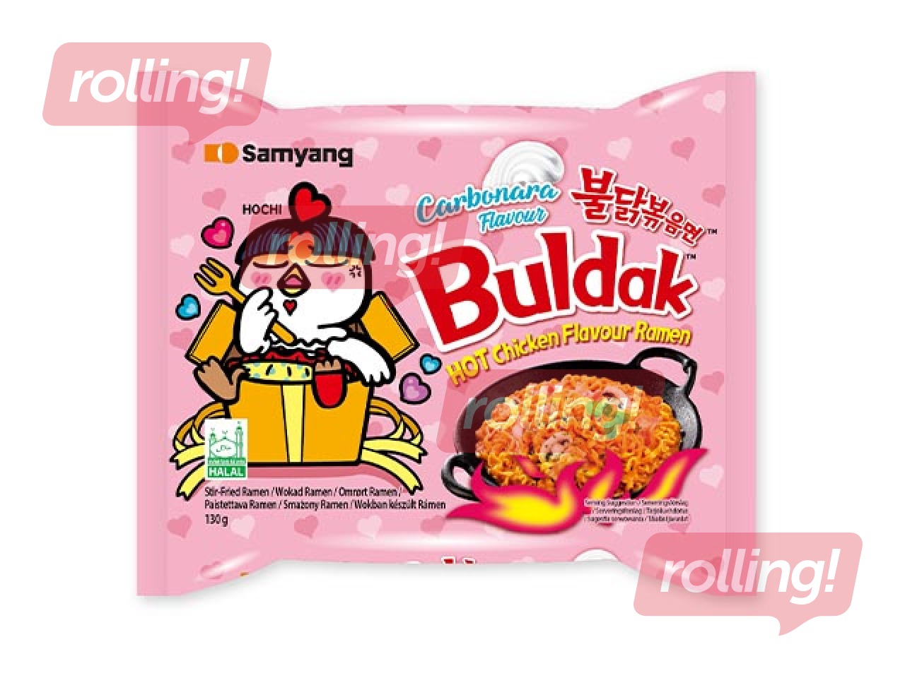 Nuudlid vürtsika kana ja carbonara maitsega Samyang Buldak, 130g