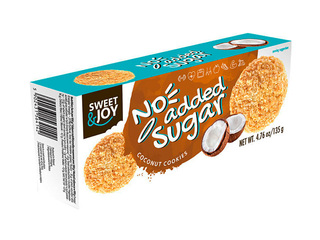 Cepumi Sweet&Joy, bez cukura, ar kokosa skaidiņām, 135g