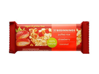 Batoniņš The Beginning, musli, bezglutēna, ar zemenēm, 20g