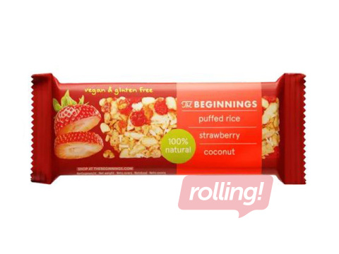 Batoniņš The Beginning, musli, bezglutēna, ar zemenēm, 20g