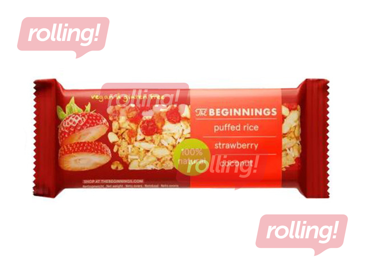 Batoniņš The Beginning, musli, bezglutēna, ar zemenēm, 20g