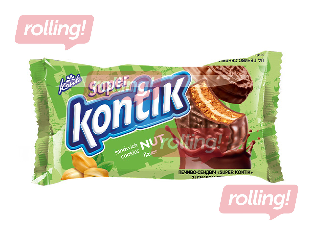 Biscuits Kontik, with nut flavor, 90g
