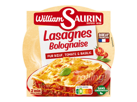 Lasanje Bolognese kastmes William Saurin, veiselihaga, tomatite ja basiilikuga, kausis, 300g