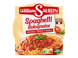 Spageti Boloņas mērcē William Saurin, ar liellopa gaļu, trauciņā, 300g