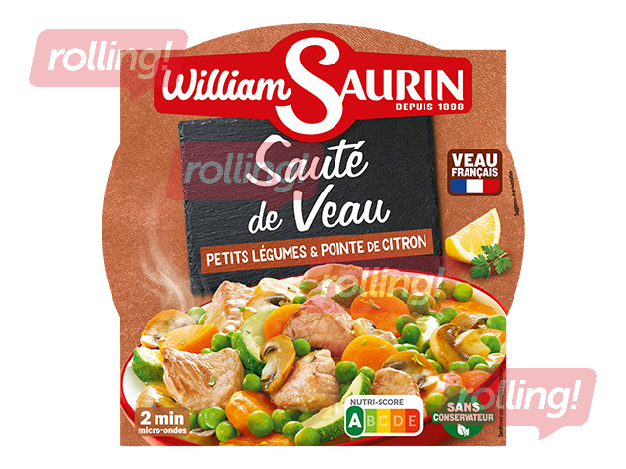 Šefpavāra teļa gaļas un dārzeņu sautējums William Saurin, trauciņā, 280g