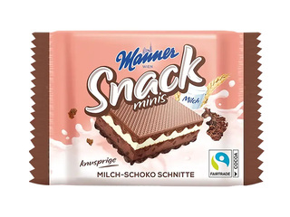 Вафли Manner с молочно-ореховой кремовой начинкой, 25г